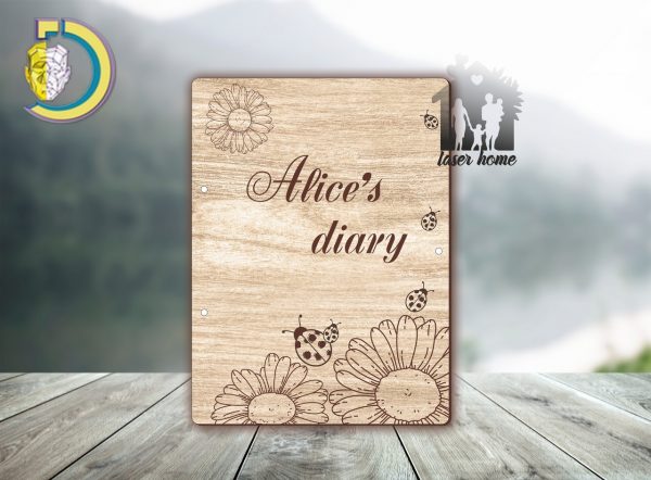 Laser Engraved Notepad Cover Free Vector cdr Download