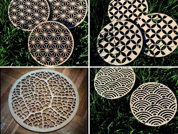 Laser cut coasters cdr format vector file free