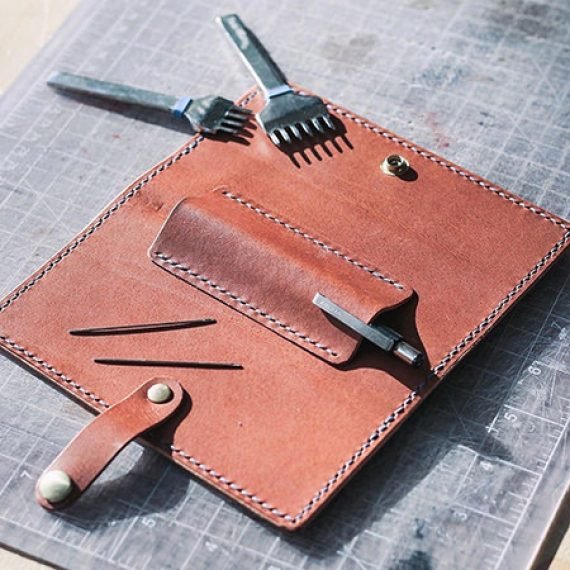 Layout for Leather Checkbook Cover