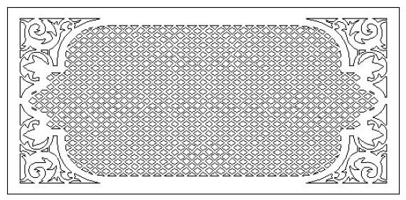 Layout for laser cutting of panels, grilles, panel-facades CDR format 11