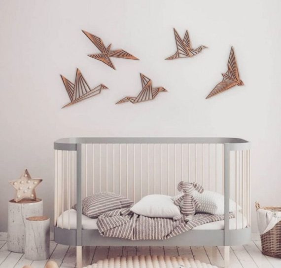 Layout for laser cutting wooden Wall decor birds