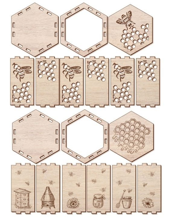 Layout of Box for Honey
