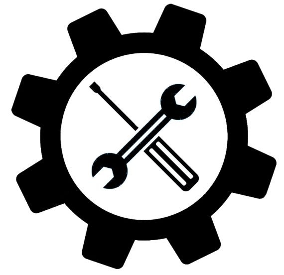 Layout of Gear, wrench, screwdriver