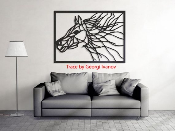 Layout of Horse Frame Wall Decor Wall Art