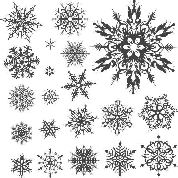 Layout of Snowflake CDR EPS SVG