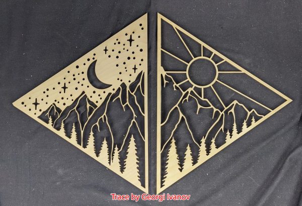 Layout of Sun & Moon Wall Decor Wall Art