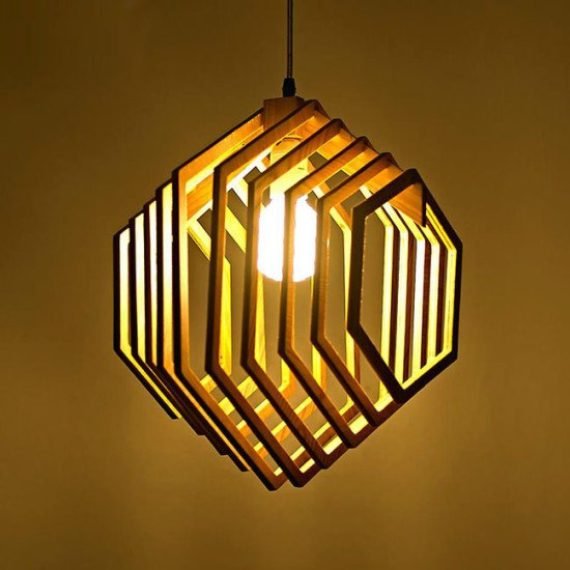 Layout of a hexagonal volumetric lamp