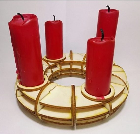 Layout of a plywood candlestick