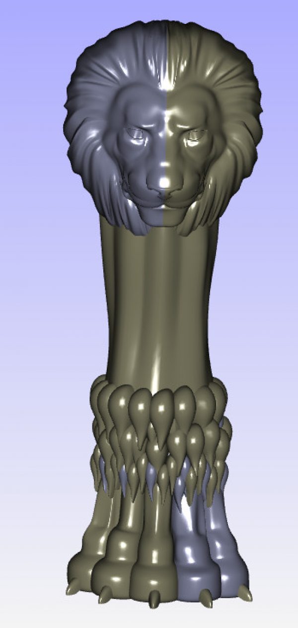 Lion Bed Leg STL File Free