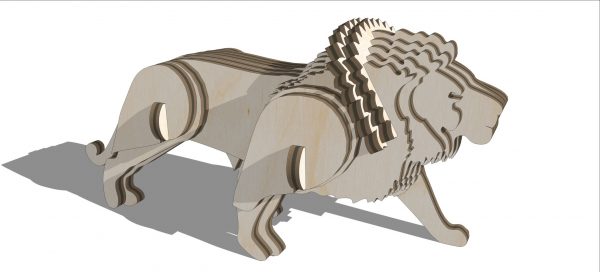 Lion Multilayer 3d Puzzle Layout