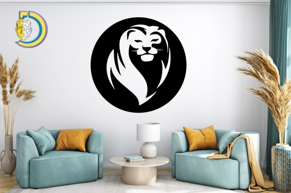 Lion Wall Decor CDR DXF Free Vector