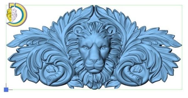 Lion Wood Carving Pattern STL Free Download 3D Model