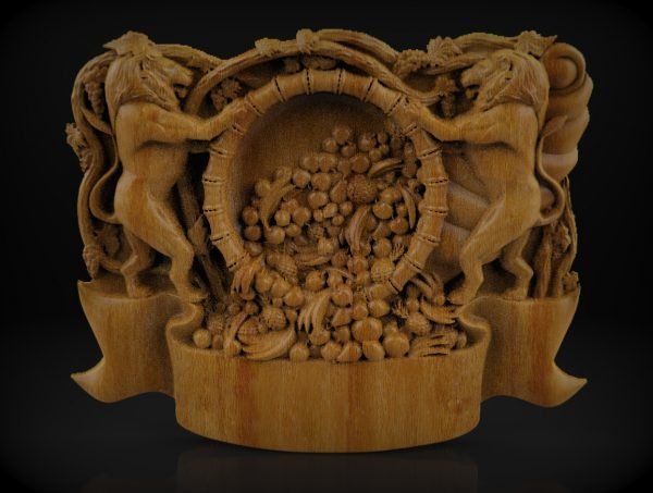 Lions Decorative Overlays, Decorative Wooden Onlays, Relief Woodworking, CNC Wood Carving Design, 3D STL for CNC Router