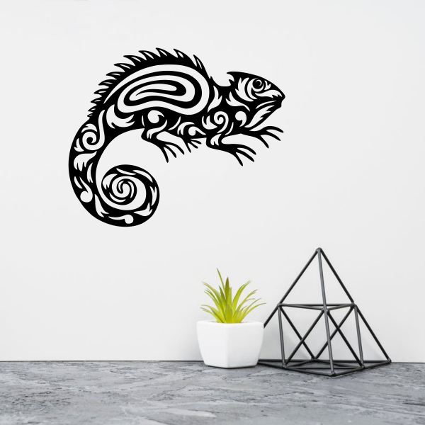Lizard Wall Decor Cut File Free Vector