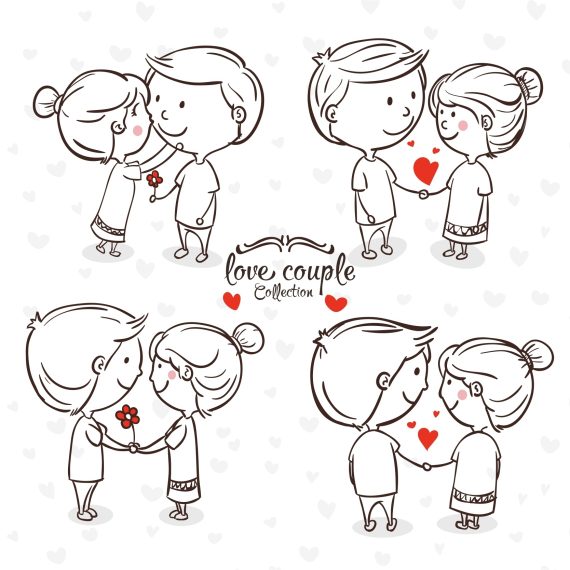 Love Couple Collection Vector