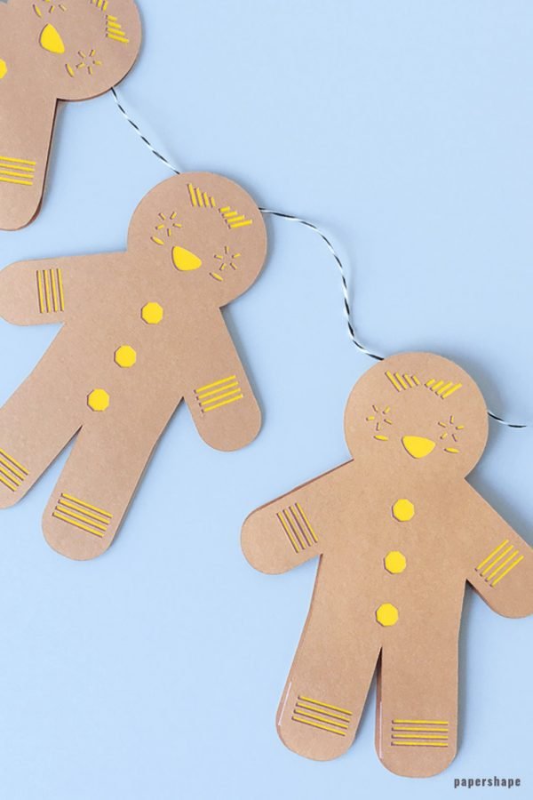 Lovely ginger bread man from paper (with tempate)