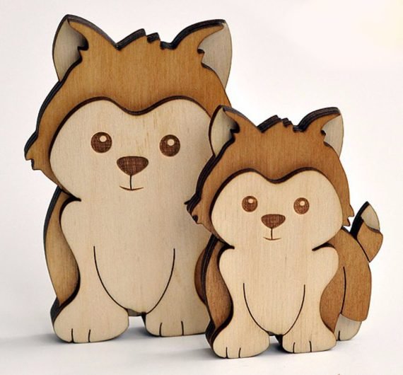 MULTILAYER PUPPY CNC LASER CUTTING CDR DXF FILE FREE
