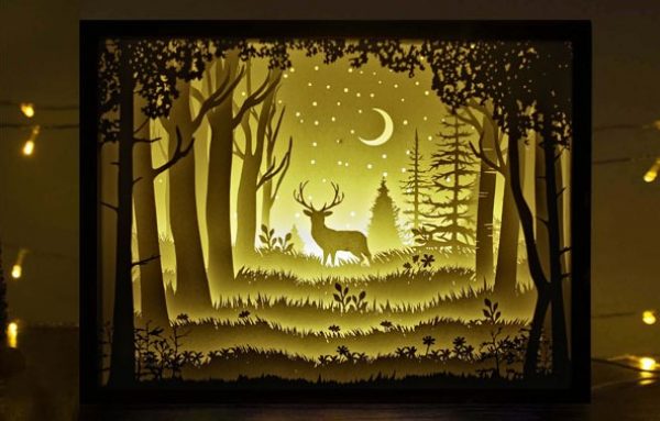 MULTILAYER TABLE LAMP CNC LASER CUTTING CDR DXF FILE FREE