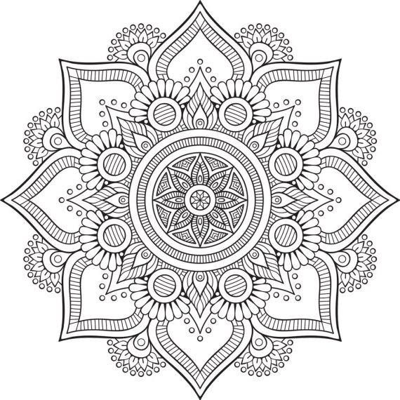 Mandala Floral Design Free Vector