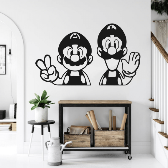 Mario Character Wall Decor Free Vector