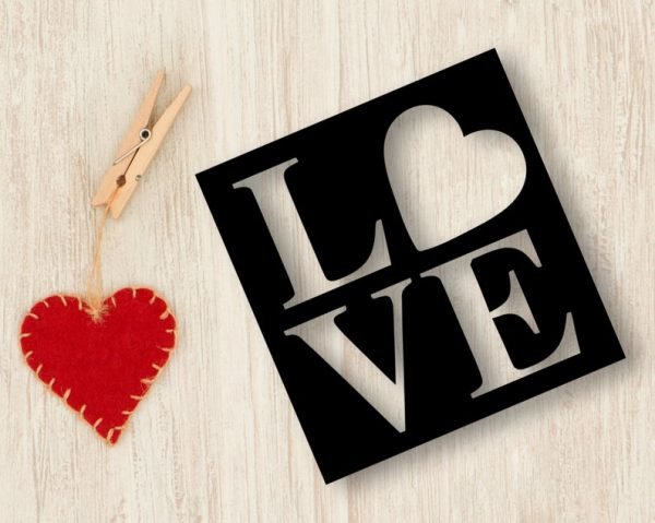 Metal Love Sign 2, Love Wall Art, Love Sign, Valentine's Day Gift