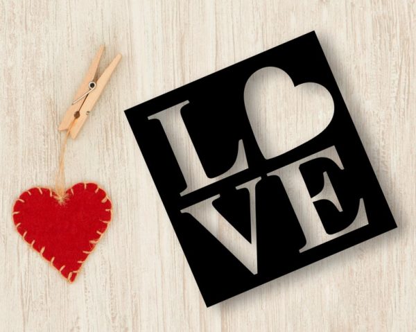 Metal Love Sign 2, Love Wall Art, Love Sign, Valentine's Day Gift