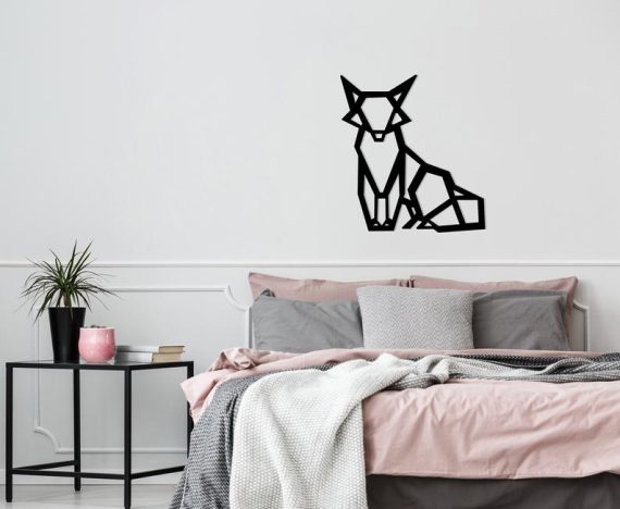 Metal Wall Art Geometric Fox Metal Wall Decor Free Vector