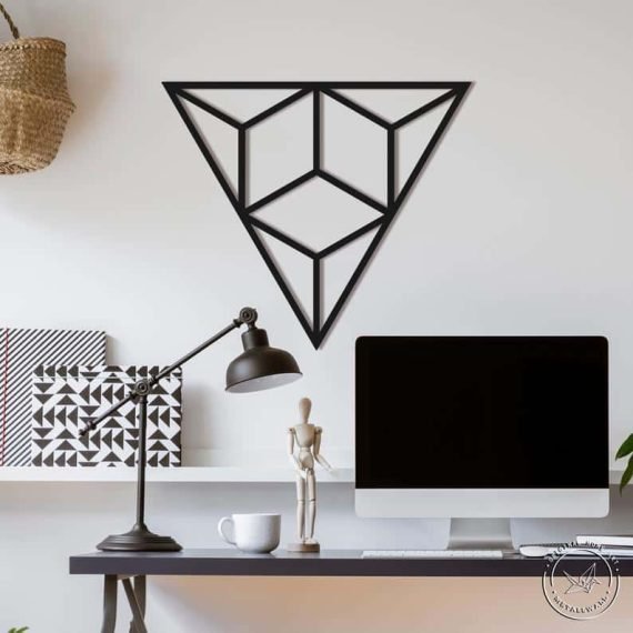 Metal Wall Art geometric Triangle Home Decor Metal Decor