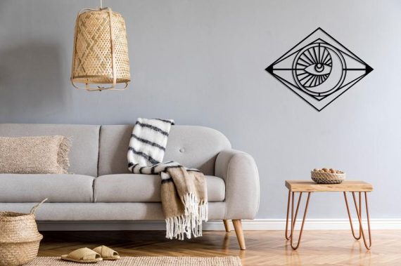 Moon and Eye Metal Wall Art Large Metal Wall Decor Wall Hangings