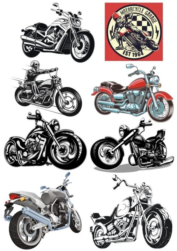 Motorbike Stickers CDR File