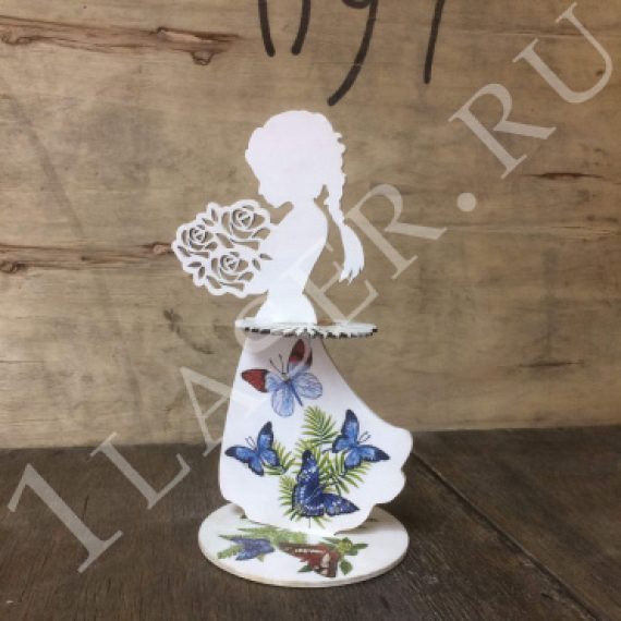 Napkin holder Girl with a bouquet