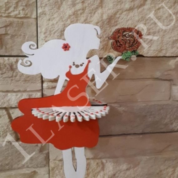 Napkin holder Girl with a rose