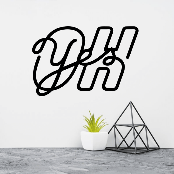 Oh Yes Wall Sign Free Vector