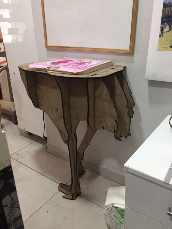 Ostrich Console Side Table CDR File