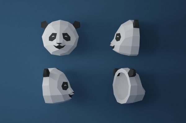 Panda 3D Paper Craft Template Free