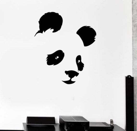 Panda Bear Baby Kids Room Funny Cute Animal Sticker