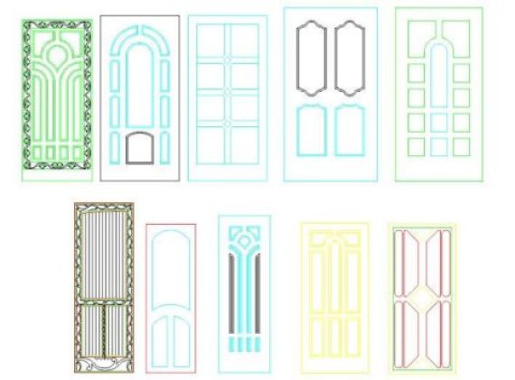 Panel Doors Design Free Vector