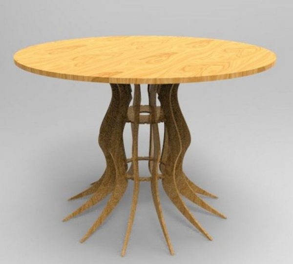 Parametric Lasercut Round Table File Free