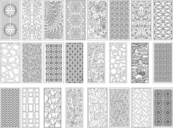 Partitions, grilles, screens, panels vector file free
