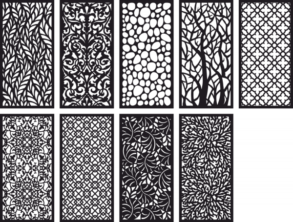 Pattern Panel Screen Collection Free Vector - Dezin.info