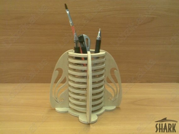 Pencil Box Desk Organizer Laser Cut Free Vector