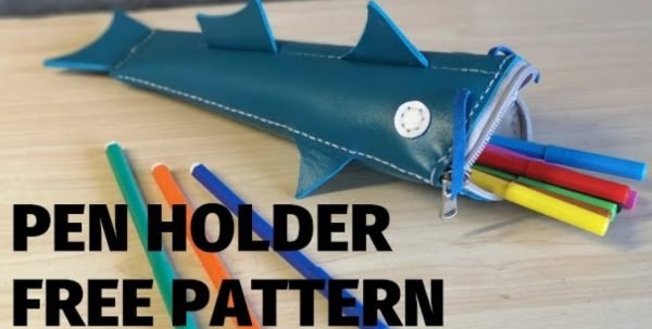 Pencil case SHARK Leathercraft template pdf free