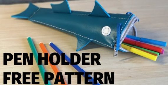 Pencil case SHARK Leathercraft template pdf free