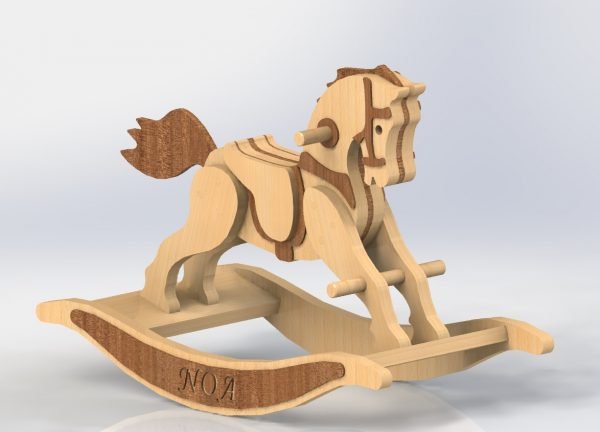 Plywood Rocking Horse Free DXF File