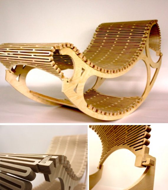 ROCKING CHAIR CNC LASER CUTTING CDR DXF FILE FREE