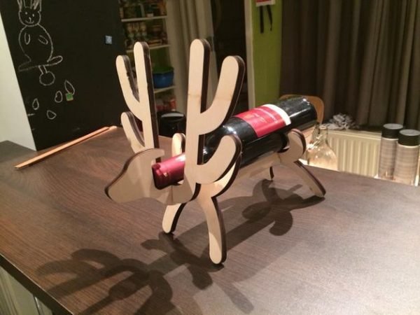 Reindeer Wine Stand Laser Cut SVG File