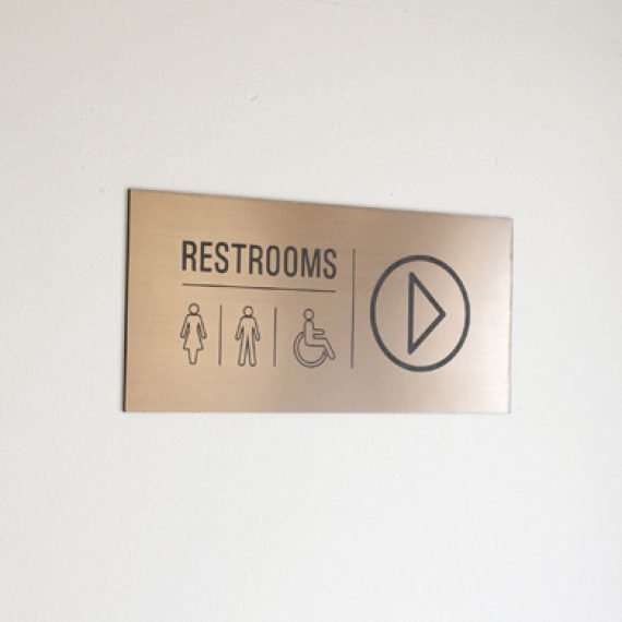 Rest room sign Layout