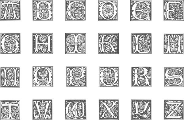 Retro Alphabet Vector CDR EPS SVG Drawings
