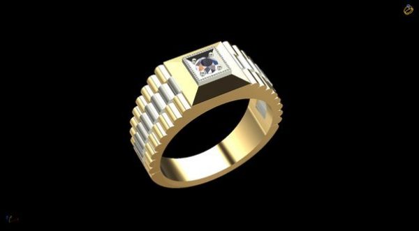 Ring, Jewellery 3D Model, Men’s Ring model 3dm file for 3D printing 6