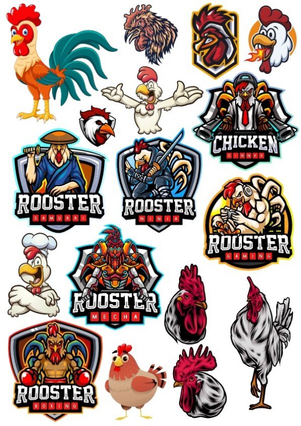 Rooster Set Vector CDR File